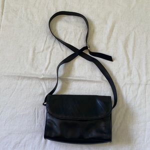 Etienne Aigner leather black crossbody bag